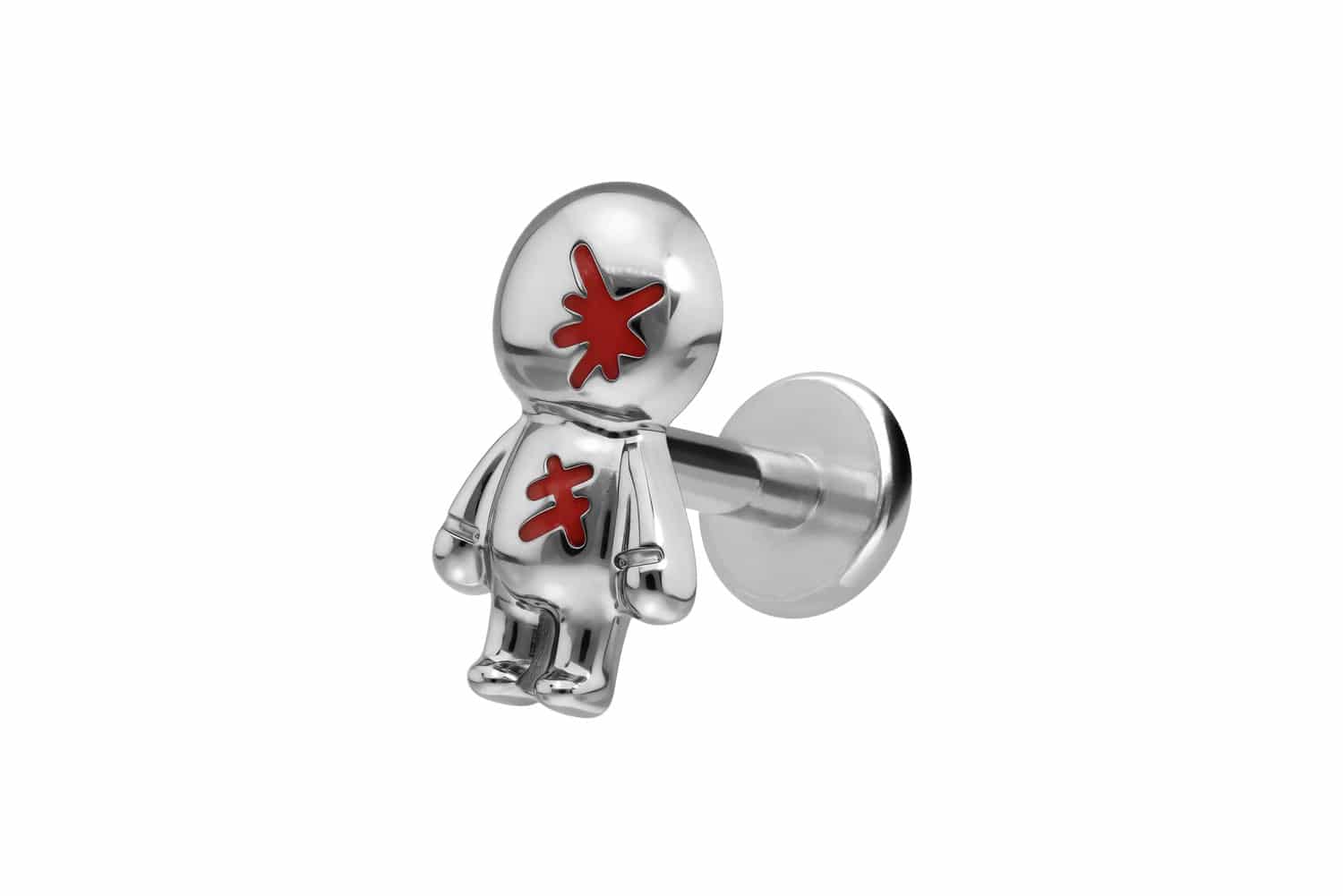 Titan Labret Piercing mit Innengewinde PUPPE